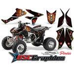 Honda TRX450R 2004-2011 ATV Red Pirates Vinyl Sticker Kit