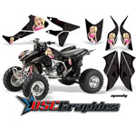 2004-2011 Honda TRX450R ATV Pink and Black Mandy Vinyl Sticker Kit