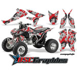 Honda TRX450R ATV Red Camo plate Vinyl Sticker Kit Fits 2004-2011