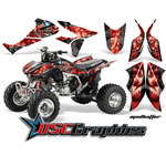 2004-2011 Honda TRX450R ATV Black Mad Hatter Vinyl Sticker Kit