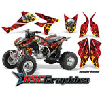 Honda TRX450R 2004-2011 ATV Red Motorhead Vinyl Sticker Kit