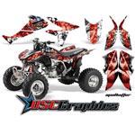 Honda TRX450R ATV White Mad Hatter Vinyl Sticker Kit Fits 2004-2011