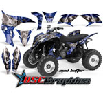 Honda TRX 700XX ATV Mad Hatter Blue and Silver Graphic Kit