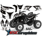 Honda TRX 700XX ATV Black Tribal Flames Graphic Kit