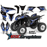 Honda TRX 700XX ATV Blue Tribal Flames Graphic Kit