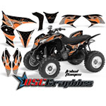 Honda TRX 700XX ATV Orange Tribal Flames Graphic Kit Fits