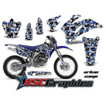 2007-2011 Yamaha Banshee WR Motocross Blue Urban Camo Vinyl Kit