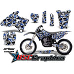Yamaha Banshee YZ426 Motocross Blue Urban Camo 4 Stroke Sticker Graphic Kit Fits 2000-2002