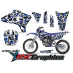Yamaha Banshee WR Motocross Blue Urban Camo Graphic Sticker Kit Fits 2003-2004