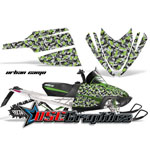 Snow Mobile Green Urban Camo Vinyl Stickers Fit Arctic Cat Crossfire - DSC-656465469AA