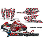 Snow Mobile Urban Camo Vinyl Wraps Fit Arctic Cat Firecat F7 - DSC-656465469TS