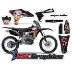 2010-2011 Yamaha Banshee YZF Motocross Black Vegas Baller 4 Stroke Vinyl Graphic Kit
