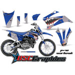 Yamaha Banshee TTR110 2011-2012 Motocross Blue Warhawk Vinyl Graphic