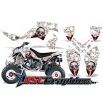 2006-2008 Polaris Outlaw 450 Quad White Bone Collector Vinyl Graphics