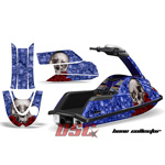 Graphic Wrap Bone Collector Blue Kit Round Nose Stand Up Jet Ski Superjet Yamaha