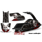 Graphic Wrap Kit Round Nose Stand Up Jet Ski Superjet Yamaha Bone Collector Black