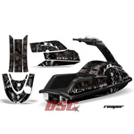 Yamaha Superjet Jet Ski Graphic Wrap Kit Round Nose Reaper Black