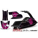 Superjet Yamaha Stand Up Jet Ski Reloaded Black and Pink Vinyl Wrap Kit Round Nose - DSC-696465469-RELD