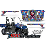 Yamaha Banshee Rhino 450 2003-2006 UTV Blue Love Kills Graphic Sticker Kit