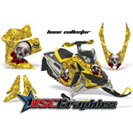 Ski Doo Snow Mobile Yellow Bone Collector Vinyl Wraps Fit Rev XP