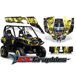 CanAm BPR Commander 1000 2011 Side X Side Yellow MadHatter Vinyl Graphics Kit