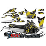 Yamaha Banshee FX Nytro Snow Mobile Yellow Camo Plate Vinyl Graphics