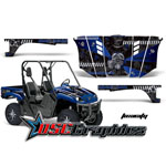 2003-2006 Yamaha Banshee Rhino 450 Side X Side Blue Toxicity Graphic Sticker Kit