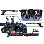 Yamaha Banshee Rhino 450 2003-2006 Side X Side Blue Tribal Flames Graphic Sticker Kit