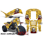 Graphic Wrap Kit Bone Collector Yellow Three Wheeler DX 225 Shaft 1983-1985 Yamaha