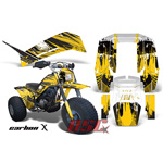 Carbon X Yellow Vinyl Wrap Kit Three Wheeler DX 225 Shaft 1983-1985 Yamaha