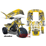 1983-1985 Yamaha Shaft DX 225 Graphic Wrap Kit Three Wheeler Deaden Yellow