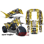 Shaft 1983-1985 Yamaha DX 225 Mad Hatter Yellow and Silver Graphic Wrap Kit Three Wheeler