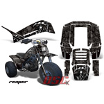 Graphic Wrap Kit Three Wheeler DX 225 Shaft 1983-1985 Yamaha Reaper Black