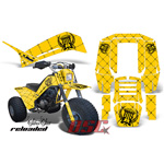 Vinyl Decal Wrap Kit Three Wheeler DX 225 Shaft 1983-1985 Yamaha Reloaded Yellow