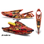 Fire Storm Jet Ski Vinyl Graphic Wrap Kit 1993-1996 Yamaha Wave Blaster