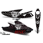 Reloaded Black and White Jet Ski Vinyl Graphic Wrap Kit 1993-1996 Yamaha Wave Blaster - DSC-696465421-RB