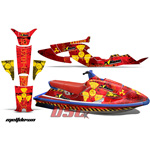 Yellow Melt Down Jet Ski Vinyl Graphic Wrap Kit 1994-1996 Yamaha Wave Raider - DSC-6964654811-MDRY