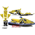 Yamaha Wave Raider 1994-1996 Reaper Yellow Jet Ski Vinyl Decal Wrap Kit - DSC-6964654811-RY