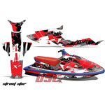 1994-1996 Yamaha Wave Raider Street Star Red Jet Ski Vinyl Graphic Wrap Kit