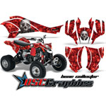 2008-2011 Can Am DS450 ATV Red Bone Collector Vinyl Kit