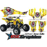 Can Am DS450 ATV Yellow Love Kills Vinyl Kit Fits 2008-2011