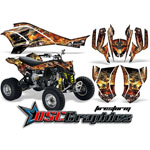 2008-2011 Can Am DS450 ATV Black Firestorm Vinyl Kit