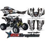 Can Am DS450 2008-2011 ATV Black and White Mad Hatter Vinyl Kit