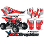 Can Am DS450 ATV Red T-bomber Vinyl Kit Fits 2008-2011